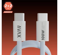 Avax CB610LB TÖLTŐKÁBEL USB-C 100W, MÁGNESES, KÉK