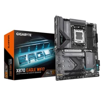 GIGABYTE X870 EAGLE WIFI7 Motherboard - Supports AMD Ryzen 9000 CPUs, 14+2+2 phases VRM, up to 8000MHz DDR5 (OC), 1xPCIe 5.0 + 2xPCIe 4.0, Wi-Fi 7, 2.5GbE LAN, USB 4