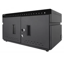 Manhattan iPad to 11" 20-bay Charging Cabinet Desktop via USB-C, Also other tablets and smartphones (with device to USB-C cable), Bays 264x22x235mm, Device charging cables not included (suggest USB-C cable 354868), Cart, Lockable, EU/UK power cords