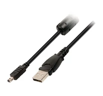 USB 2.0 Kábel USB A Dugó - Minolta 8 Pólusú Dugasz 2.00 m Fekete