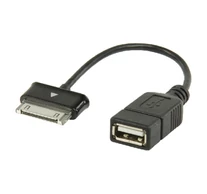 Szinkron és Töltő Kábel Samsung 30 Pólusú Dugasz - USB A Aljzat 0.20 m Fekete