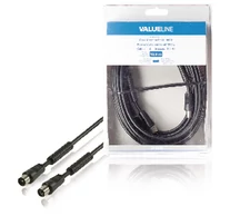 Koax Kábel 100 dB Koax Dugó - Koax Aljzat 10.0 m Fekete