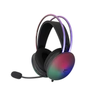 WHITE SHARK FIREFLY-B, GH-2342-B gamer fejhallgató, fekete/RGB, (3.5 Jack)