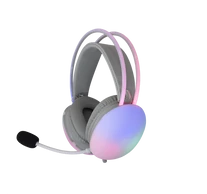 WHITE SHARK FIREFLY-W, GH-2342-W gamer fejhallgató, fehér/RGB, (3.5 Jack)