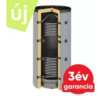 Sunsystem PBM R2 1500 fűtési puffer tartály 2 db hőcserélővel - szigeteléssel, 90°-os csonkozással (1409 liter)