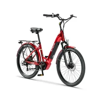 Z-Tech-72MM, Lítium 36V12.5Ah 26" közép-motor, ELEKTROMOS KERÉKPÁR, SHIMANO 7S *YUYAN 4.0* (DKD) CE piros