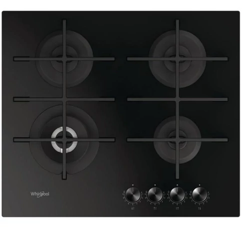 Whirlpool GOWL 628/NB beépíthető fekete üveglapos gázfőzőlap