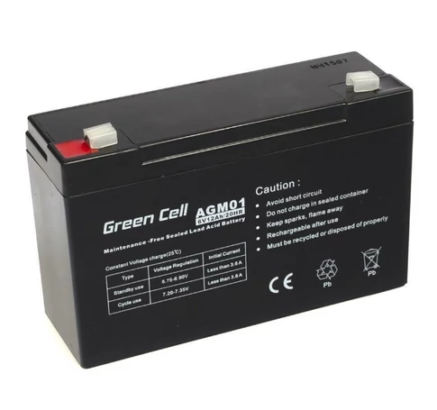 Green Cell 6V 12Ah AGM Zselés Akkumulátor