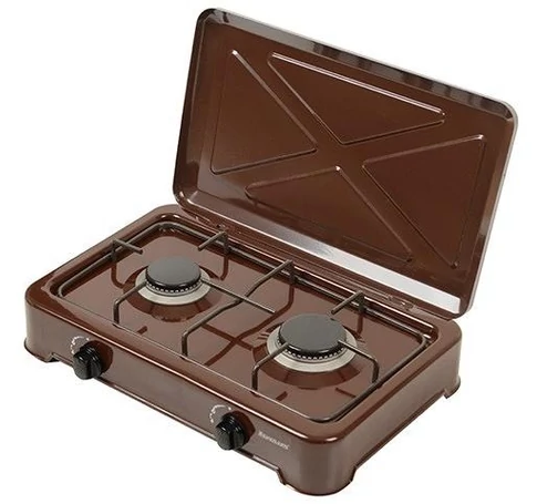 Ravanson K-02BR 3710W kétzónás barna kemping gáz főzőlap