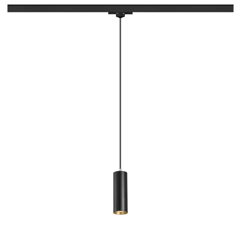RENDL MAVRO függőlámpa háromáramkörös sínre fekete/aranysárga 230V LED 12W 38° 3000K