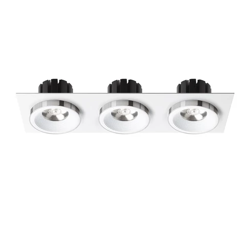 RENDL SHARM SQ III süllyesztett lámpa fehér króm 230V LED 3x10W 24° 3000K