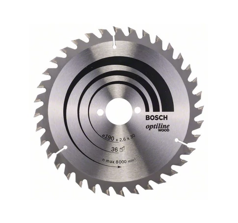 BOSCH fűrésztárcsa fához 190 x 30 x 2,6 mm /36T Optiline Wood ATB