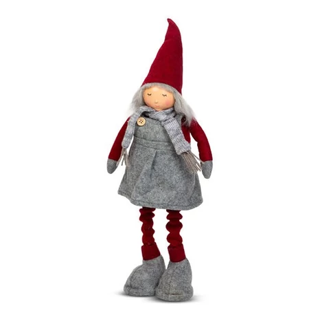 Karácsonyi textil manó figura - 60 cm Lány