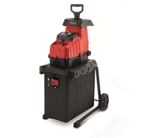 Scheppach GS 70 - elektromos ágaprító 2800 W gyűjtőedénnyel, hengeres