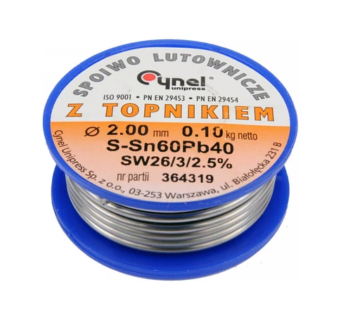 Forrasztó ón 2 mm 100 g