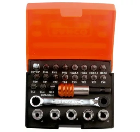 BAHCO Dugókulcs készlet, 1/4', 25 db