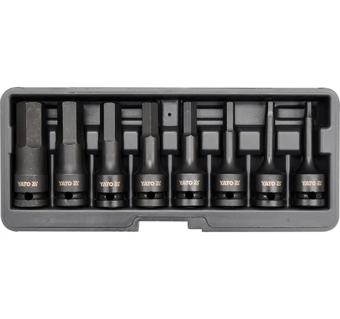 YATO Bit dugókulcs készlet gépi Imbusz 1/2 col 8 részes 6-19 mm