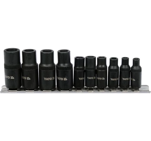 YATO Menetfúró dugókulcs adapter készlet 10 részes 1/4,3/8