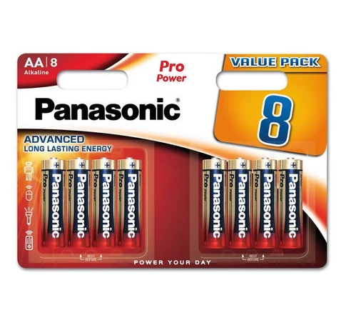 Panasonic Pro Power  Alkáli Ceruza Elem AA (LR6) BL/8 Pan Pro AA
