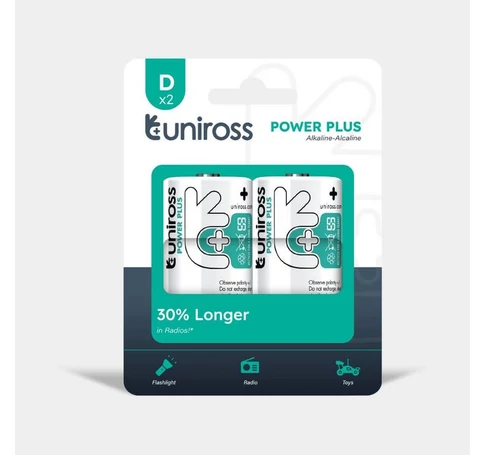 Uniross POWER PLUS Alkáli Góliát Elem D (LR20) (1,5V) B2
