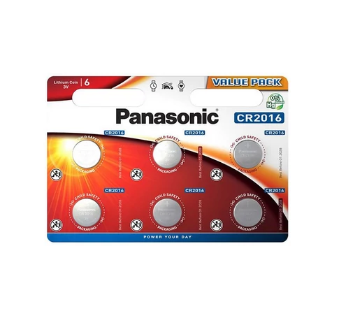 Panasonic Lithium Gombelem CR2016 (3V) B6