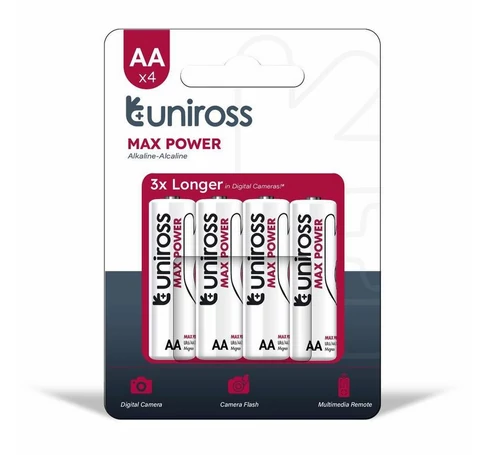 Uniross MAX POWER Alkáli Ceruza Elem AA (LR6) (1,5V) B4