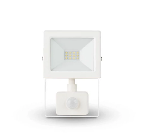 Asalite LED Fehér Reflektor Slim 10W 4500K (900 lumen) + Mozgásérzékelő Szenzor