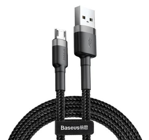 Baseus Cafule USB-Micro-USB kábel, 1m, 2.4A (szürke-fekete)