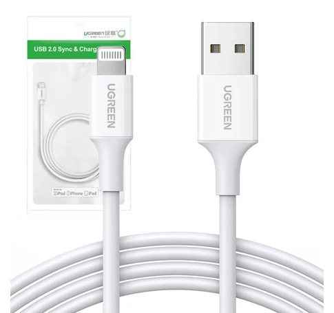 UGREEN US155 USB-Lightning kábel, MFi, 1 m (fehér)