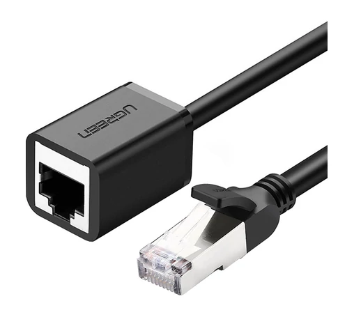 UGREEN Ethernet hosszabbító kábel RJ45, Cat. 6, FTP, fém dugóval, 2m (fekete)