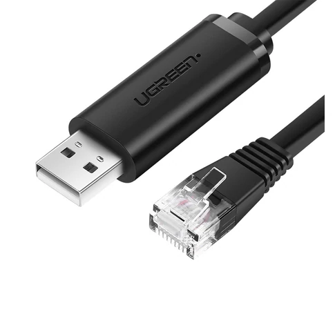UGREEN CM204 USB–RJ45 konzolkábel, 1,5m (fekete)