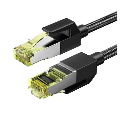 UGREEN NW150 fonott hálózati kábel, Ethernet RJ45, Cat.7, F/FTP, 3m (fekete)