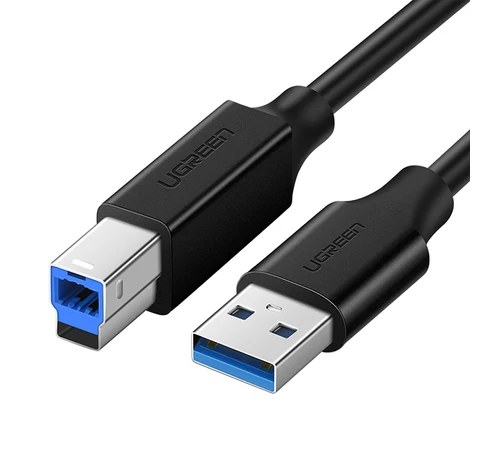 UGREEN US210 USB 3.0 A-B nyomtatókábel, 1 m (fekete)