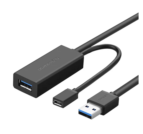 UGREEN US175, USB 3.0, micro USB, hosszabbító kábel, 5m (fekete)
