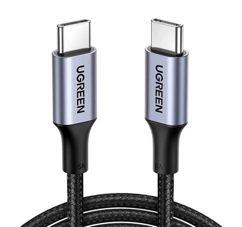 Ugreen US316 USB-C - USB-C kábel, 100W, 5A 0,5m (fekete)