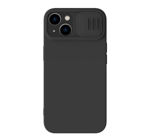 Nillkin CamShield Silky szilikon tok iPhone 15 Plus készülékhez (fekete)