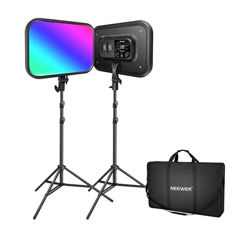 Készlet Neewer RGB168 RGB LED, két lámpa 60W 2500-8500K