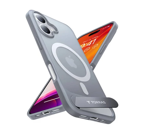 Etui Torras Pstand Series do iPhone 16 Plus (titánium szürke)