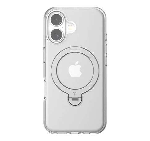 Torras Ostand Spin tok iPhone 16 Plus készülékhez (átlátszó)