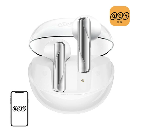 TWS QCY AilyBuds Clear T32 fejhallgató (fehér)