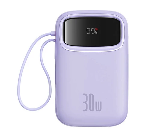 Baseus QPow 2 powerbank, 10000mAh, 30W, 2xUSB-C (lila)