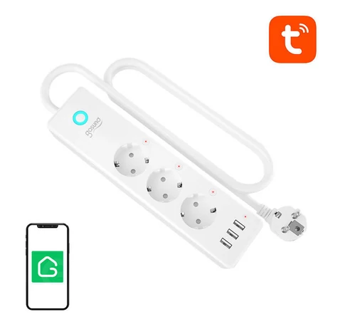 Gosund P1 PLUS Wifi-s okos elosztó, Tuya (4x AC schuko, 3x USB-A)