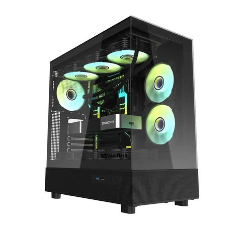 Darkflash DPX90 számítógépház (fekete) + 3 ventilátor
