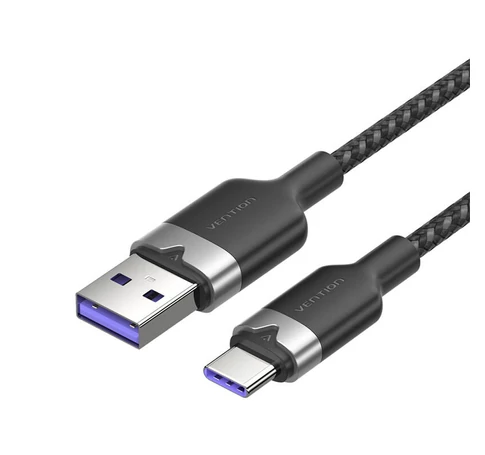 USB 2.0 A - USB-C 6A Vention CTOBF 1M kábel (fekete)