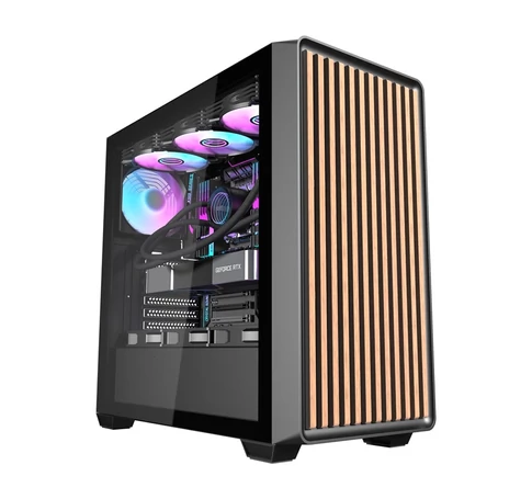 Darkflash DS900WD számítógépház (fekete) + 4 ventilátor