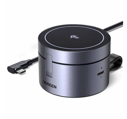 UGREEN W712 mágneses 3 az 1-ben USB-C töltő (fekete)