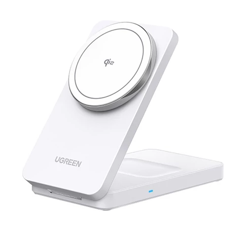UGREEN W706 mágneses 2 az 1-ben vezeték nélküli töltő, MagSafe W706, 15W (fehér)