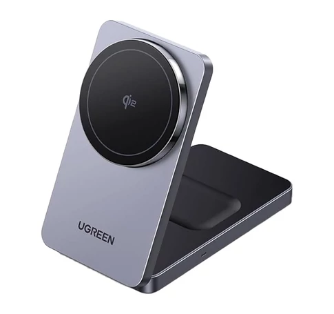 UGREEN W706 mágneses 2 az 1-ben vezeték nélküli töltő, MagSafe W706, 15W (fekete)