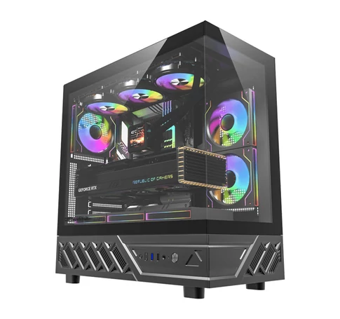 DarkFlash DS950 számítógép-ház (fekete) + 6 ventilátor