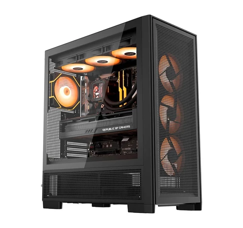 DarkFlash AIRNOVA számítógép-ház (fekete) + 3 ventilátor